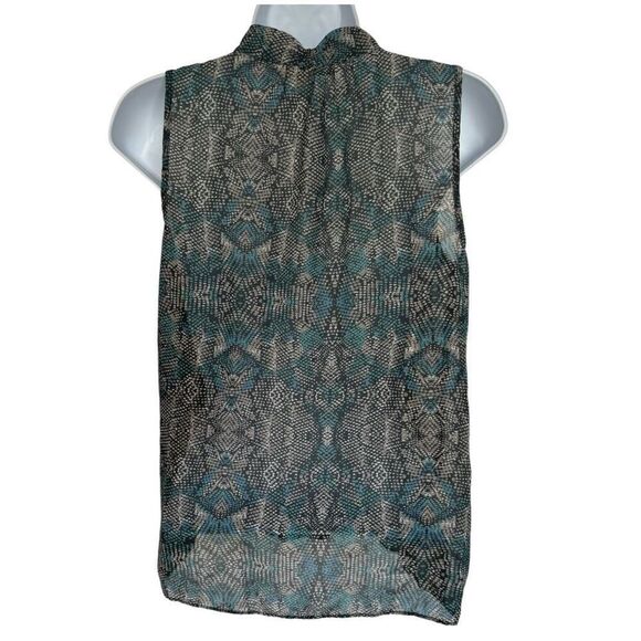 Forever 21 Sleeveless Blouse Turquoise Multi Snakeskin Women’s XS - Picture 5 of 7